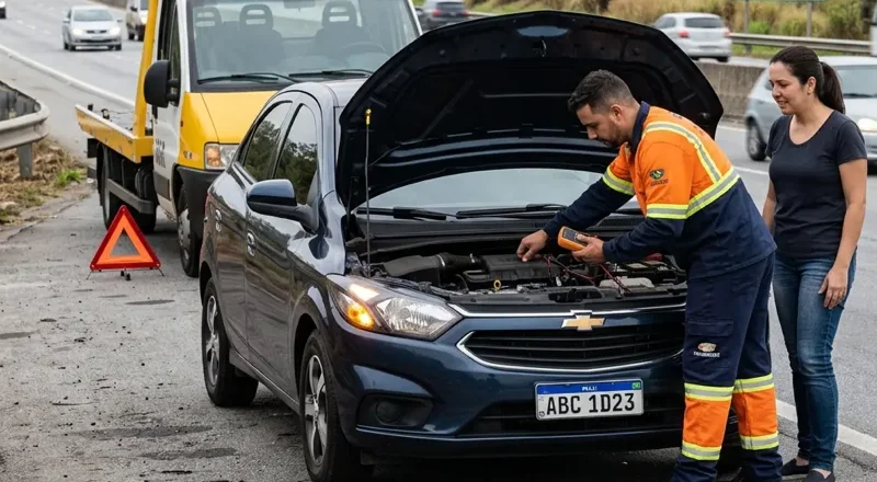 Auto socorro 24h em Guarujá – pane elétrica, mecânica e bateria fraca